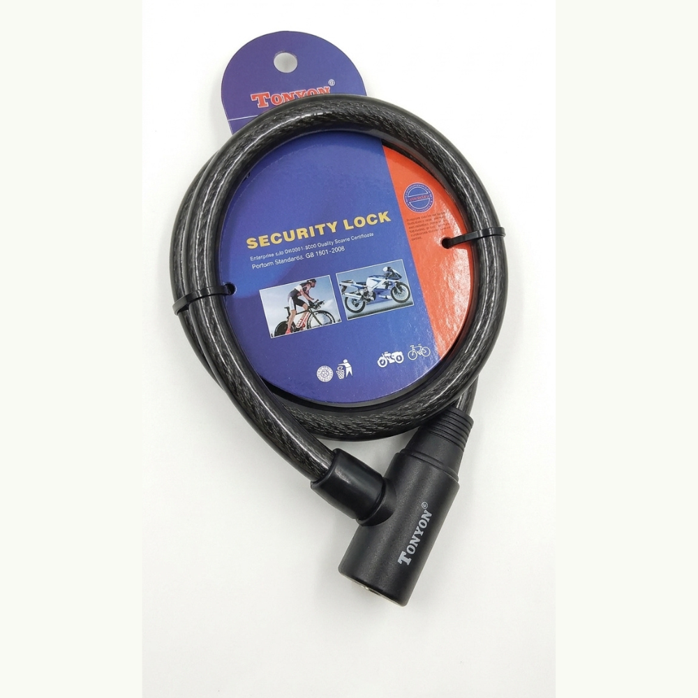 Cadenas Antivol Câble en Acier Blindé Épais avec Clés – TONYON TY409 (Ø 15 mm × 800 mm)