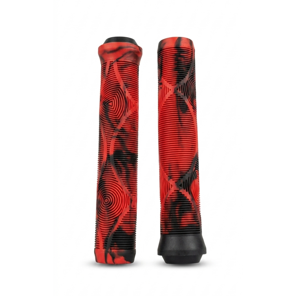 Poignées de Guidon Longues pour Vélo  – Design Marbré Jaune / Noir